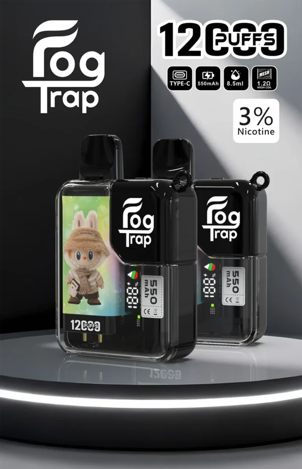 超值特惠【滿10贈1】【Fog Trap 聯名】小新×LABUBU 12000口｜雙檔爆發口感 雙顯主機｜現貨秒發