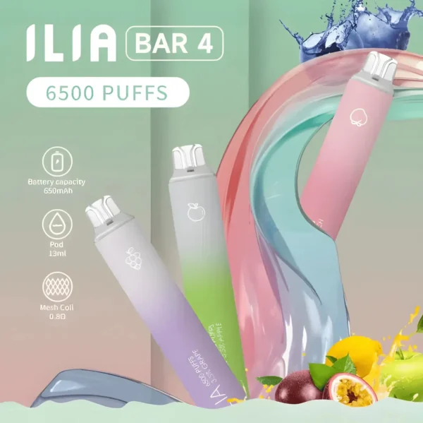 ILIA-BAR4-6500-Puffs_一次性電子煙_拋棄式_哩啞4代_持久電量.webp 【ILIA哩亞】Bar4|10ml大容量不漏油|支援Type-C快充
