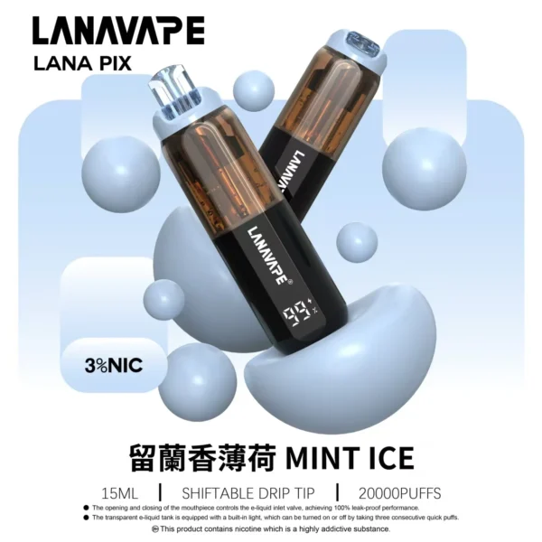 LANA-PIX-閃光彈-一次性20000口-留蘭香薄荷 【LANA PIX 閃光彈】20000口拋棄式電子煙|15ml巨量儲油 × Mesh網芯爆汁口感|台灣現貨秒發
